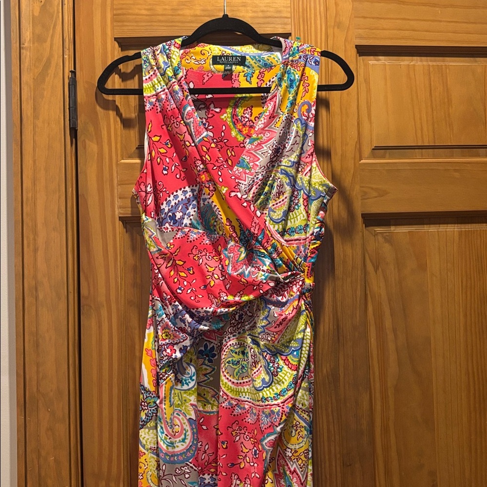 Lauren Ralph Lauren Colorful Paisley Sleeveless Dress worn once